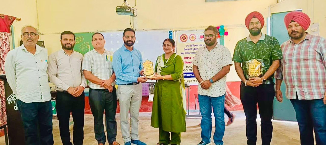Hardeep Kumar Dagham and Gurwinder Singh Paddi Sura Singh stood first in the block level teaching competitions.